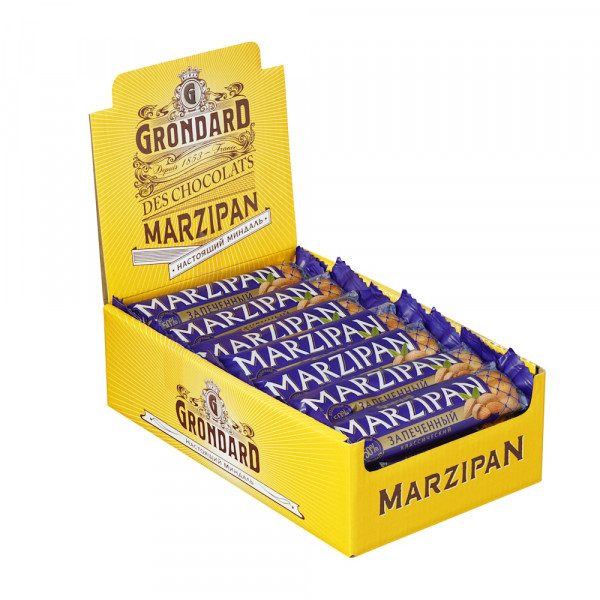 №1 TM Grondard   (11161) Батончики НЕглазированные Марципановые Запечённые, (28шт по 40г)    в Дмитрове